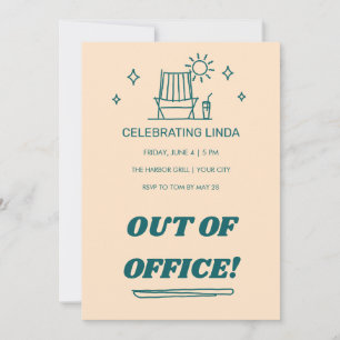 Retro Bold Out of Office Retirement Invitation