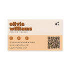 Retro Bold QR Code Boho Groovy Smiling Flower