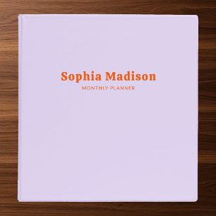 Retro Bold Simple Purple Orange Binder