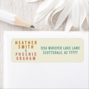 Retro Bold Typography Bright Custom Wedding