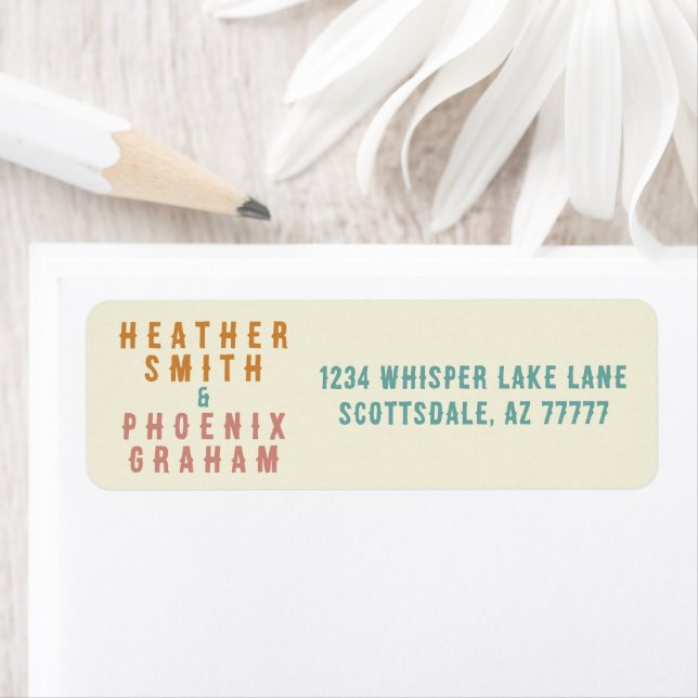 Retro Bold Typography Bright Custom Wedding (Insitu)