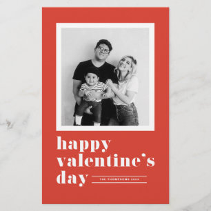 Retro Bold Typography Red Valentine's Day Card