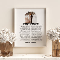 Retro Bold Wedding Vows Arch Photo