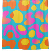 Retro Boogie – Abstract Blob Shower Curtain