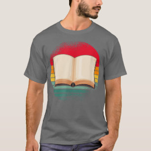 Retro Book Lover Reading Books Bookworm  T-Shirt