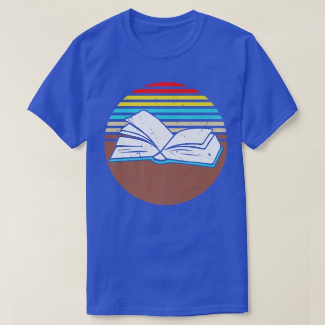 Retro Bookish Vintage Avid Book Likers Graphic Tee (Design Front)