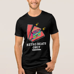Retro Boombox 80s 90s Vintage Music Beats Tri-Blend Shirt