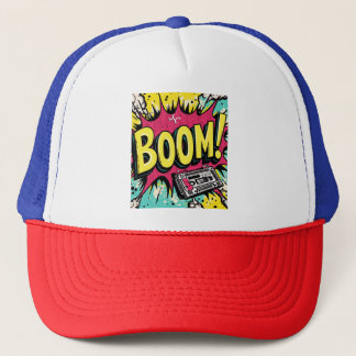 Retro Boombox Blast Trucker Hat