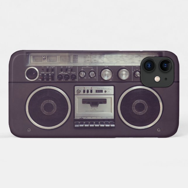 Retro Boombox Cassette Player Funny Case-Mate iPhone Case (Back (Horizontal))