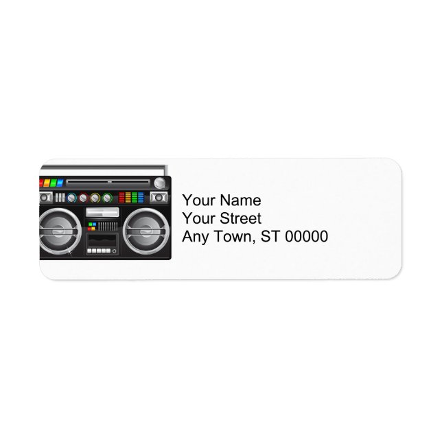 retro boombox ghetto blaster graphic (Front)