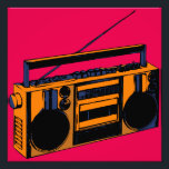 Retro Boombox Photo Enlargment Pop-Art Poster<br><div class="desc">Retro 80s/90s Boombox Radio Photo Enlargment Pop-Art Poster</div>