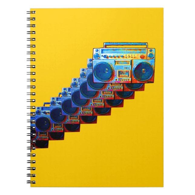 Retro Boomboxes Notebook (Front)