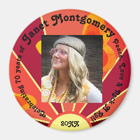 Retro Boomer Hippy Sunrise Photo Birthday