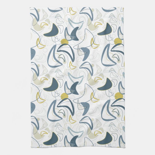 Retro Boomerang! Kitchen Towel (Vertical)