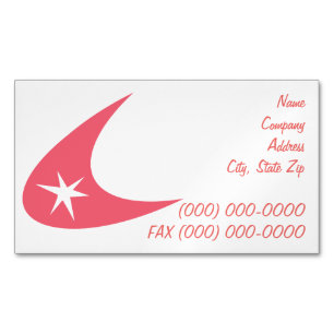 Retro Boomerang Magnetic Business Card