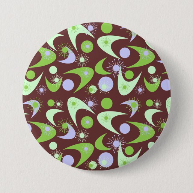 Retro Boomerangs 3 Inch Round Button (Front)