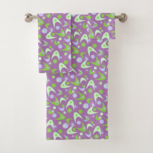 Retro Boomerangs Bath Towel Set
