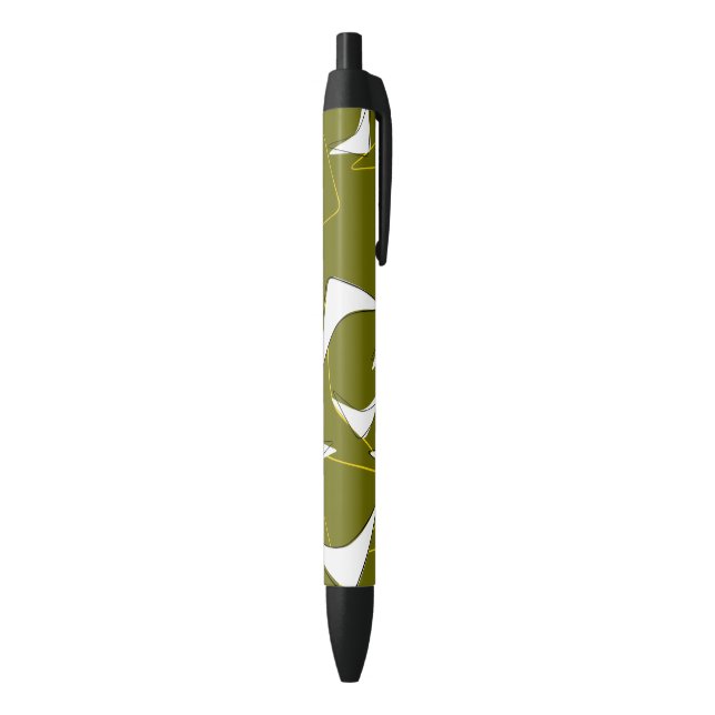 Retro Boomerangs Black Ink Pen (Bottom (Vertical))