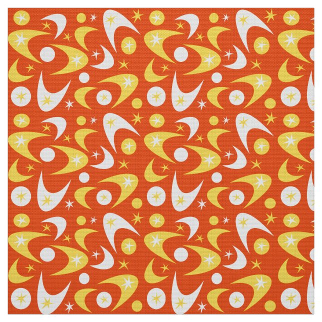 Retro Boomerangs Fabric (Swatch)