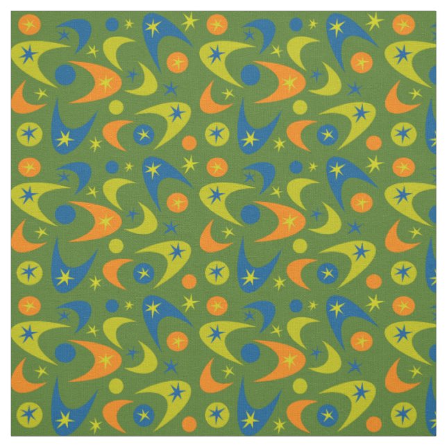 Retro Boomerangs Fabric (Swatch)