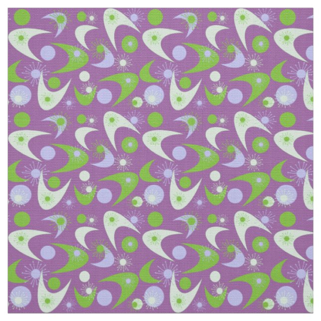 Retro Boomerangs Fabric (Swatch)