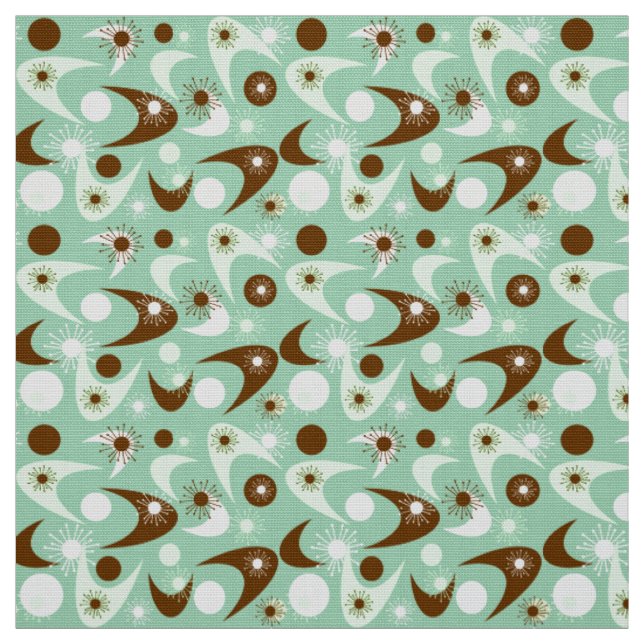 Retro Boomerangs Fabric (Swatch)