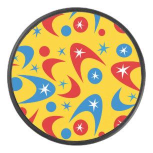 Retro Boomerangs Hockey Puck