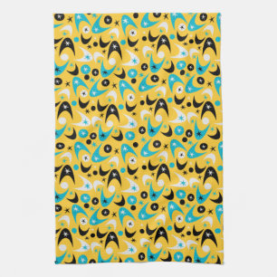 Retro Boomerangs Kitchen Towel