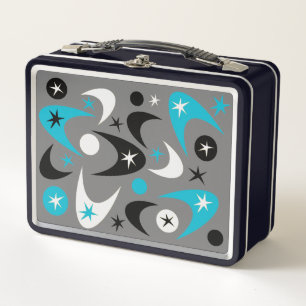 Retro Boomerangs Metal Lunch Box