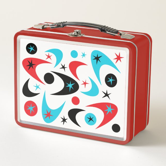 Retro Boomerangs Metal Lunch Box (Front)
