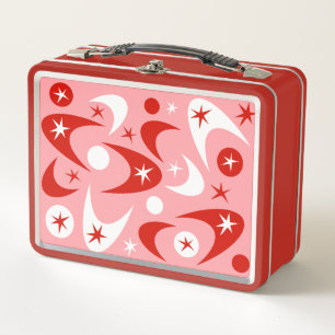 Retro Boomerangs Metal Lunch Box