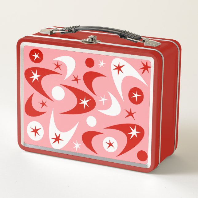 Retro Boomerangs Metal Lunch Box (Front)