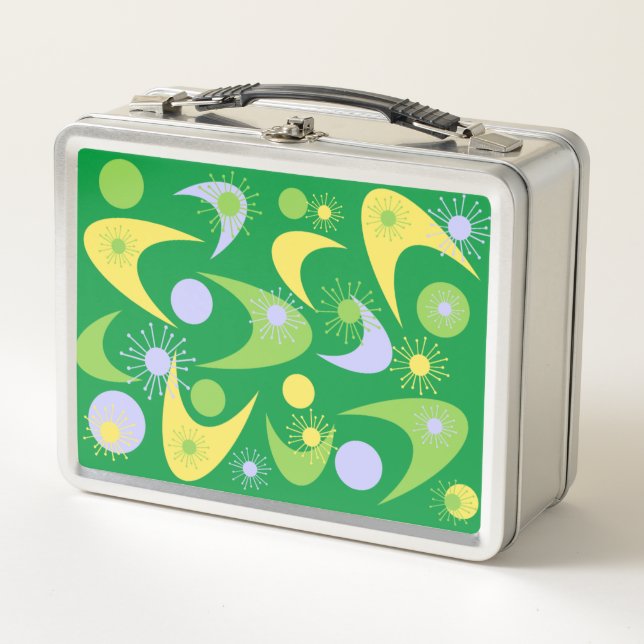 Retro Boomerangs Metal Lunch Box (Front)
