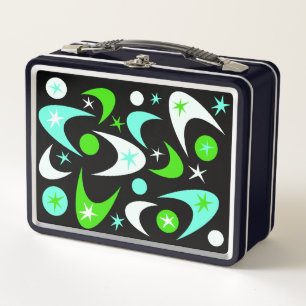 Retro Boomerangs Metal Lunch Box