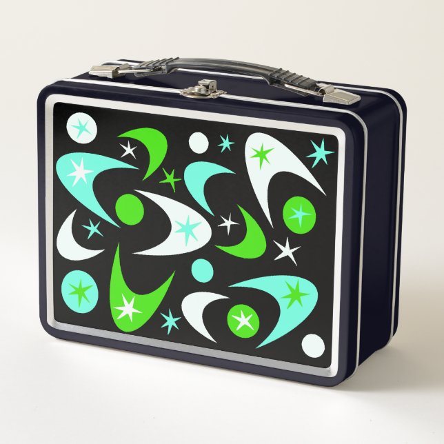 Retro Boomerangs Metal Lunch Box (Front)
