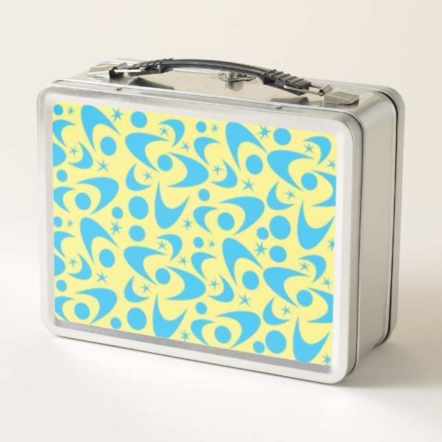 Retro Boomerangs Metal Lunch Box (Back)