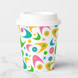 Retro Boomerangs Paper Cups