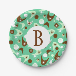 Retro Boomerangs Paper Plate
