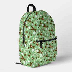Retro Boomerangs Printed Backpack
