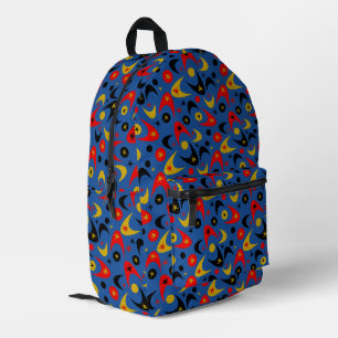 Retro Boomerangs Printed Backpack