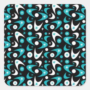 Retro Boomerangs Square Sticker