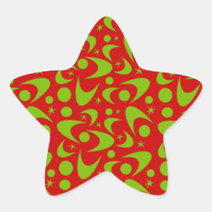 Retro Boomerangs Star Sticker
