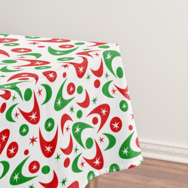 Retro Boomerangs Tablecloth (In Situ)