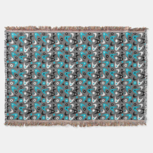 Retro Boomerangs Throw Blanket