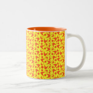 Retro Boomerangs Two-Tone Coffee Mug