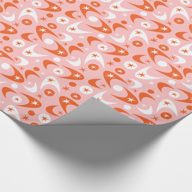 Retro Boomerangs Wrapping Paper (Corner)