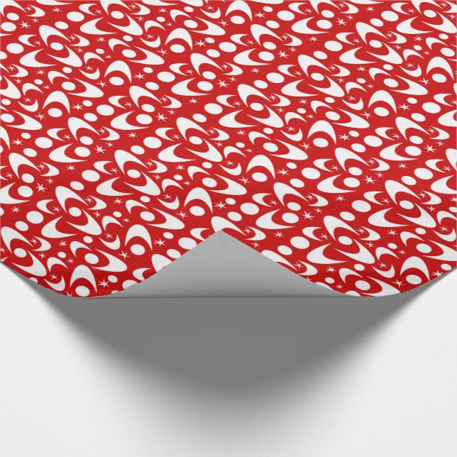 Retro Boomerangs Wrapping Paper (Corner)
