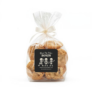  Retro Boos & Booze Spooky Halloween Square Sticker