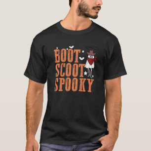 Retro Boot Scoot Spooky Western Halloween Cute Gh T-Shirt
