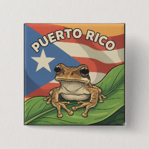 Retro Boricua Pride Poster 2 Inch Square Button